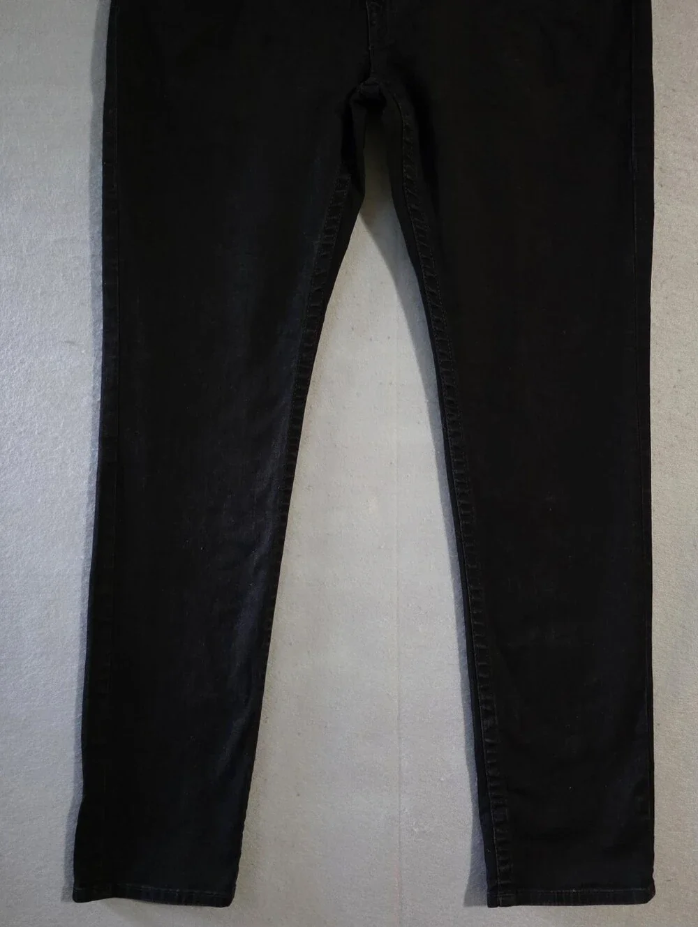 True Religion Mens Black Flap Pockets Rocco Relaxed Skinny Jeans Size 36x33.5